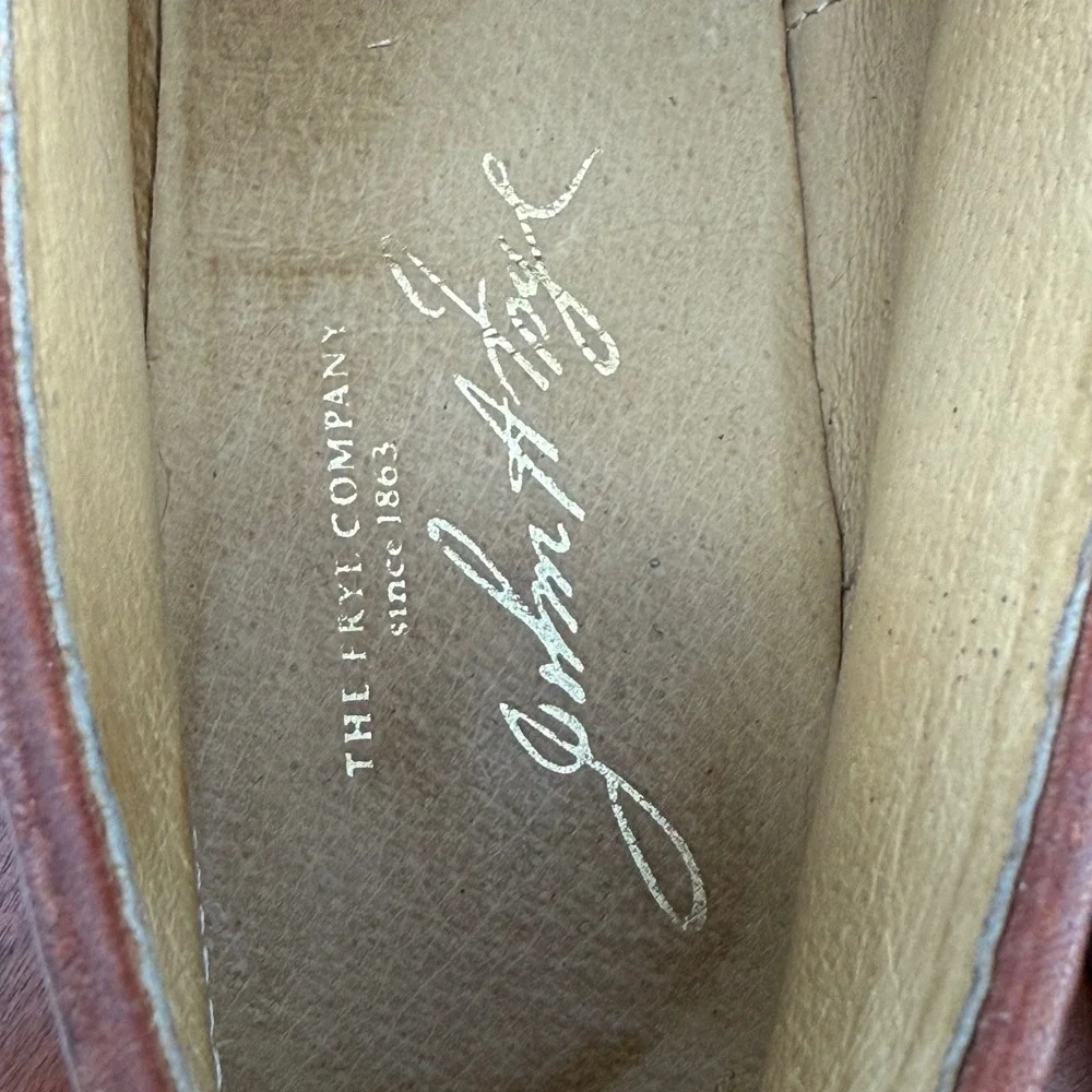 Frye John Addison Mens 8.5 D Dark Brown Pebbled Leather Chukka Lug Boots 4001